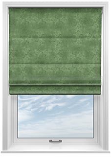 Florence Faux Suede, Hunter Green - Motorised Roman Blind